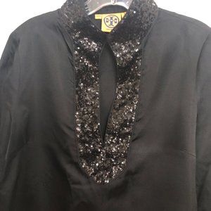 *SOLD*Tory Burch 10 Black Tunic 100% Silk